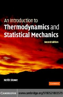 An Introduction To Thermodynamics And Statistical Mechanics