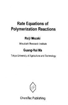 Rate Equations of Polymerization Reactions