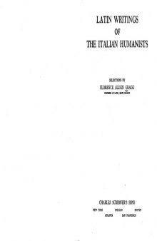 Latin Writings of the Italian Humanists