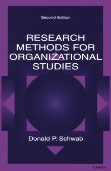 Research Methods Fro Organizational Studies