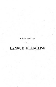 Dictionnaire de la langue française. Tome Deuxième (D – H).