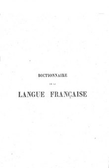Dictionnaire de la langue française. Tome Quatrième (Q – Z)