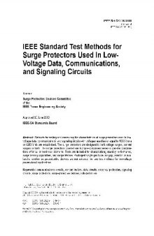 C62.36-2000 IEEE Standard Test Methods for Surge Protectors Used in Low-Voltage Data, Communications, and Signaling Circuits