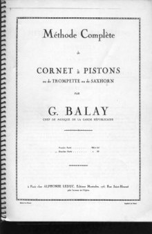Guillaume Balay - Method for Trumpet