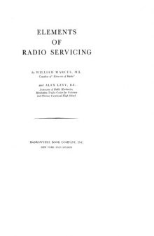 Elements of Radio Servicing