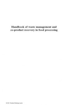 Handbook of waste management and co-product recovery in food processing