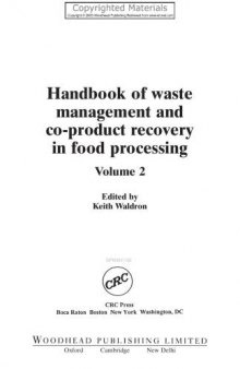 Handbook of waste management and co-product recovery in food processing