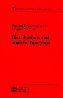 Distributions and analytic functions