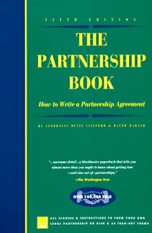 The partnership book: how to write a partnership agreement