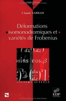 Deformations isomonodromiques et varietes de frobenius