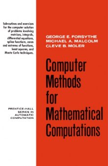 Computer Methods for Mathematical Computations (Prentice-Hall series in automatic computation)  