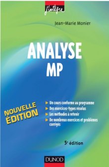 Analyse MP : cours, méthodes et exercices corrigés