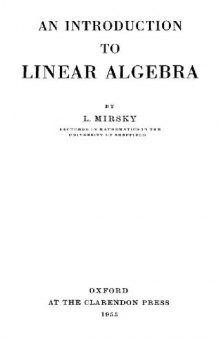 An introduction to linear algebra