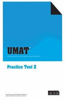 UMAT: Practice Test 2 (Undergraduate Medicine and Health Sciences Admission Test) 