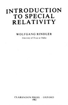 Introduction to special relativity