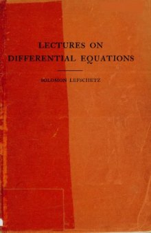 Lectures on differential equations