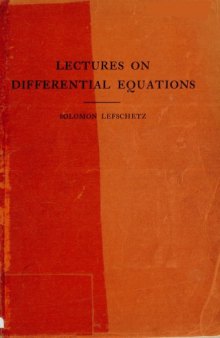 Lectures on differential equations