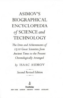 Asimov’s Biographical Encyclopedia Of Science And Technology