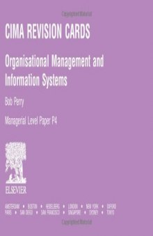 CIMA Revision Cards: Organisational Management and Information Systems (CIMA Revision Cards)