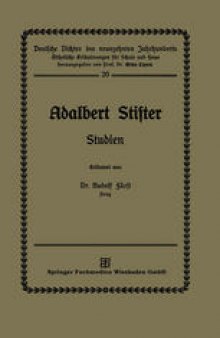 Adalbert Stifter: Studien