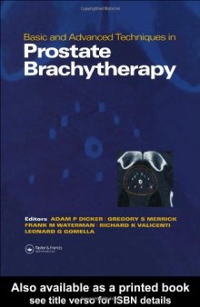 Basic and Advanced Techniques in Prostate Brachytherapy  