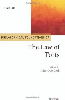 Philosophical Foundations of the Law of Torts