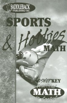 Sports & Hobbies Math - Teacher Notes (Practical Math in Context)