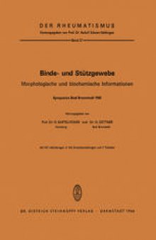 Binde- und Stützgewebe: Morphologische und Biochemische Informationen