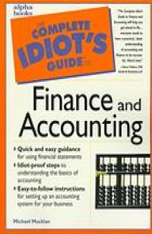 The complete idiot's guide to finance and accounting