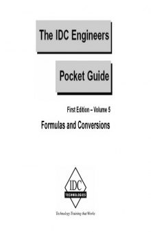 IDC Engineers Pocket Guide - Formulas and Conversions