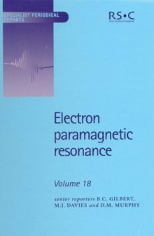 Electron Paramagnetic Resonance: v.18 (Specialist Periodical Reports)