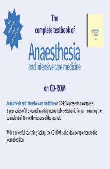 Complete Textbook of Anaesthesia and Intensive Care Medicine on CD-ROM