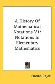 A History of Elementary Mathematics