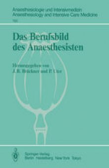 Das Berufsbild des Anaesthesisten