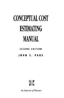 Conceptual Cost Estimating Manual