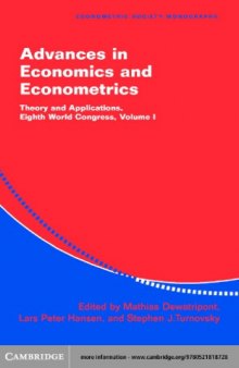 Advances in economics and econometrics, vol. 1