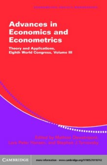 Advances in economics and econometrics, vol. 3