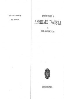 Introduzione a Anselmo D'Aosta