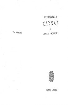 Introduzione a Carnap