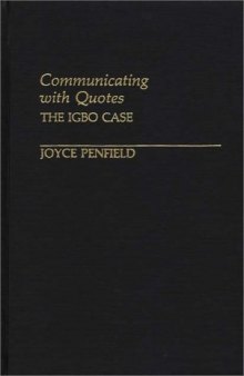 Communicating with Quotes: The Igbo Case 