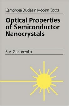 Optical Properties of Semiconductor Nanocrystals (Cambridge Studies in Modern Optics)