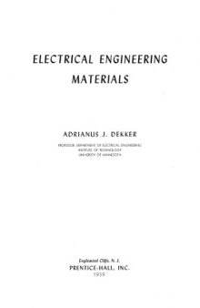 Electrical engineering materials