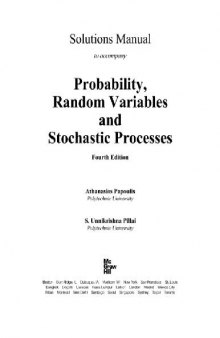 Probability, random variables, stochastic processes: solution manual