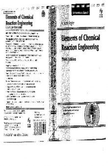 FOGLER Elements of chemical reaction engineering, Parcial