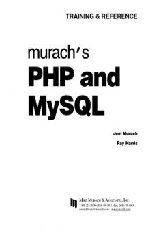 Murach’s PHP and MySQL