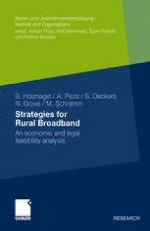 Strategies for Rural Broadband: An economic and legal feasibility analysis