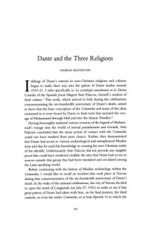 Dante and the Three Religions