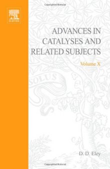 Advances in Catalysis, Vol. 10