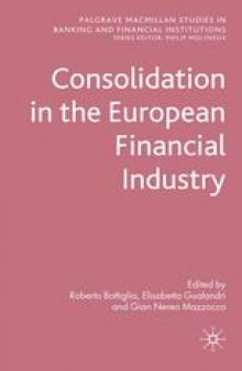 Consolidation in the European Financial Industry