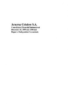 Aracruz celulose. Consolidated financial statements